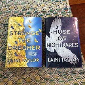 Strange the Dreamer & Muse of Nightmares hard cover books by Laini Taylor